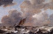 Jan Porcellis Vessels in a Strong Wind Germany oil painting artist